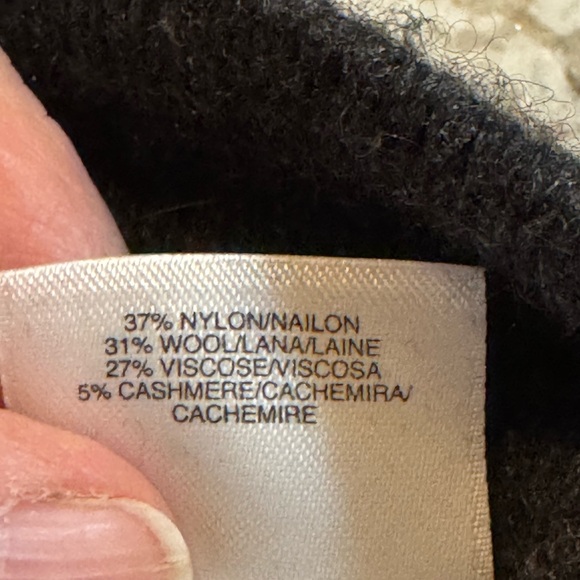 Anne Klein Charcoal Wide Leg Cashmere Blend Pants - Picture 8 of 9